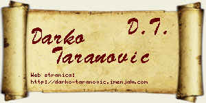 Darko Taranović vizit kartica